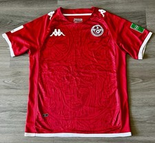 Talla grande - Camiseta de fútbol visitante Kappa de la selección nacional de Túnez 2022 ropa para aficionados