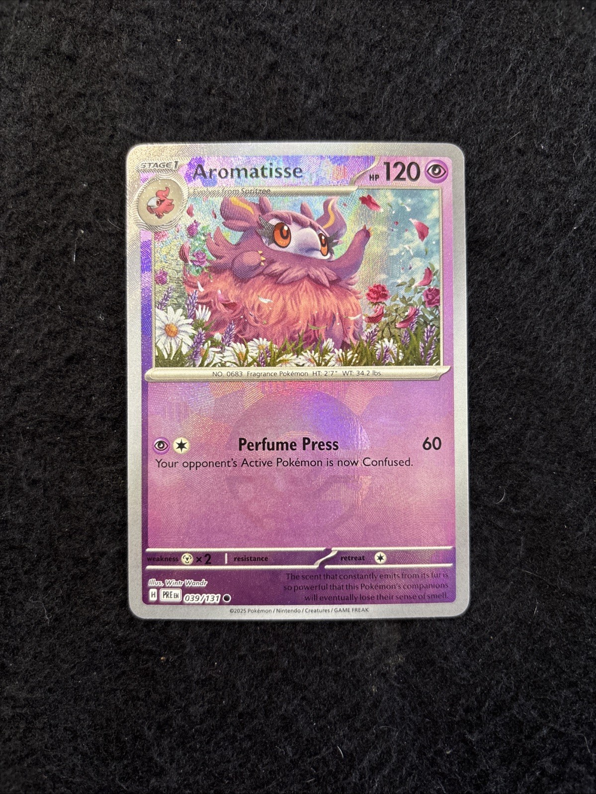 Aromatisse Pokeball 039/131 Pokemon Prismatic Evolution Mint Raw Ungraded
