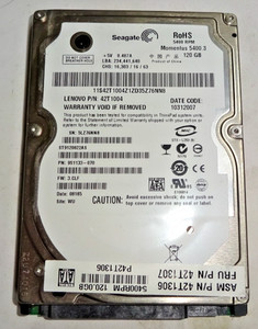 SEAGATE ***ST9120822AS*** 120 GB *** SATA HDD Notebook 2,5 Zoll #NFP1409