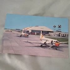 Flight line scott air force base illinois   headquarters military air postcard.