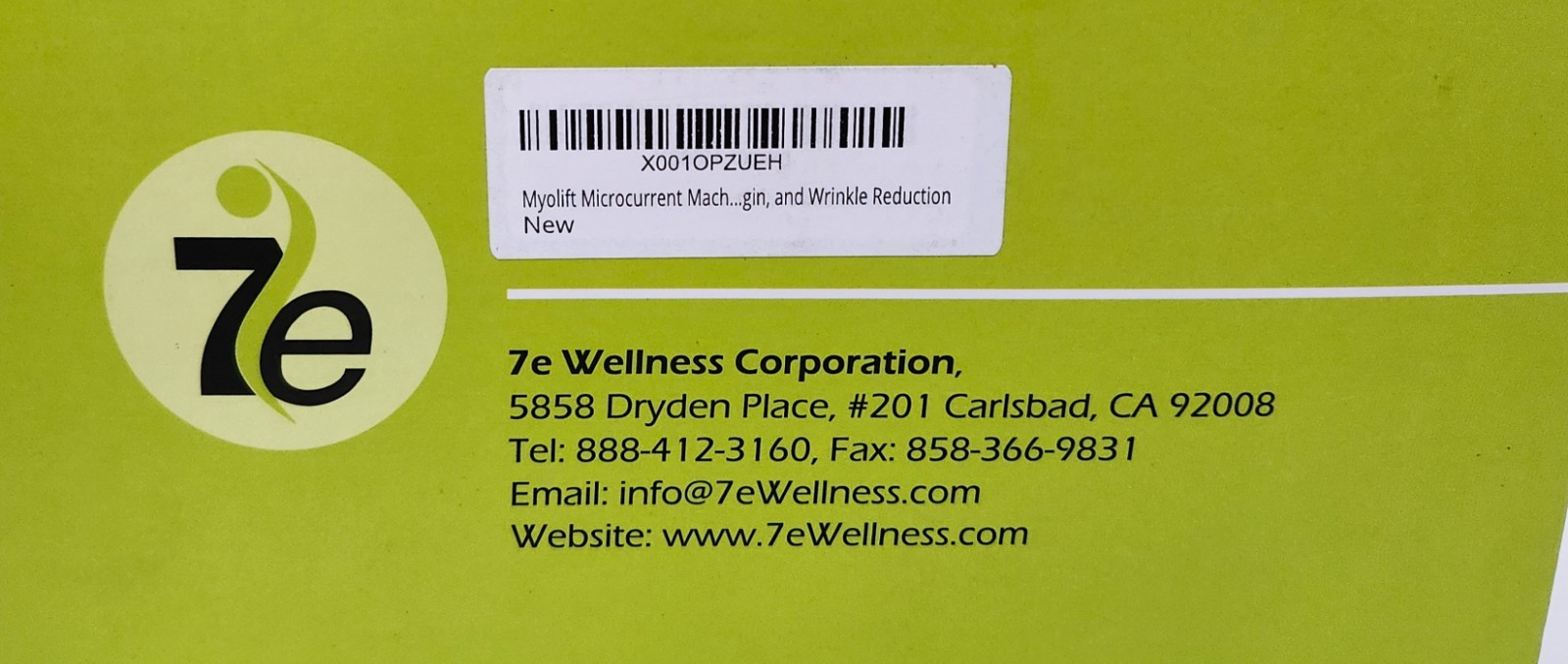 7E Wellness MyoLift Mini Microcurrent Facial Device 2 Probes Forehead Lip New