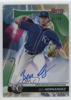 2020 Bowman's Best of Green Refractor 97/99 Ben Hernandez #B20-BHE Auto 03j5
