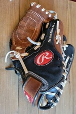 Rawlings Kids Savage Baseball Glove Black Brown Youth 10" PP100DP Fits Left Hand