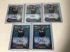 GARRETT HAMPSON 1st AUTO RC 2016 Bowman Chrome Refractor  5 CARD LOT