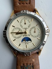 Seiko Alba Spire-G Sun & day date Gold tone Moon Ladies Watch