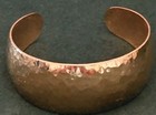 Vintage Signed Monet Gold Tone 1" Wide Hammered Cuff Bangle Bracelet — photo 1