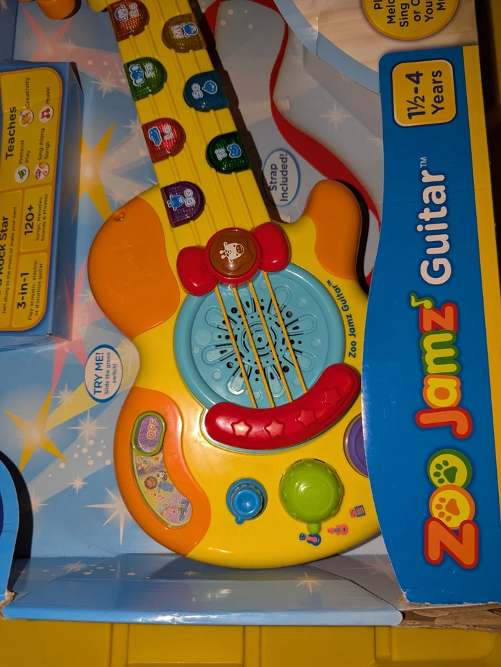 VTech ZOO JAMZ Giraffe Guitar - Light Up Musical Animal Sounds: 80-179000 - Image 2 of 3
