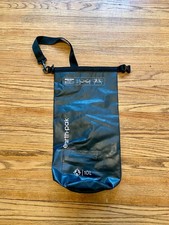 Earth Pak Waterproof Dry Bag 10 Liter Black Heavy Duty Kayak Boating Cross Body