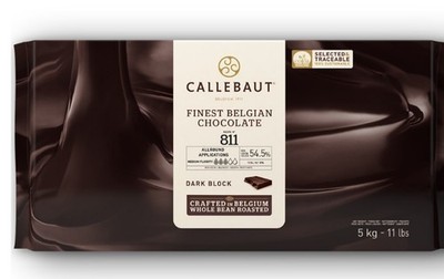 Callebaut Dark Non Dairy Belgian Chocolate Brick Pack 11lb. 54.5 Percent Kosher