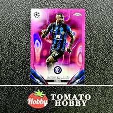 TOPPS CHROME UEFA 2023-24 MARCUS THURAM PINK LAVA REFRACTOR INTER MILAN