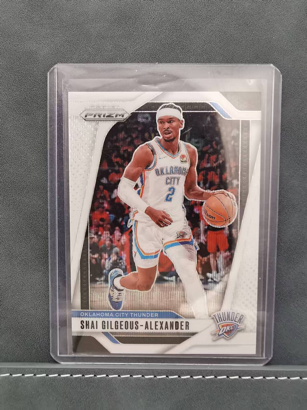 Shai Gilgeous-Alexander 2024-25 Panini Prizm White Wave /38 #113 Thunder