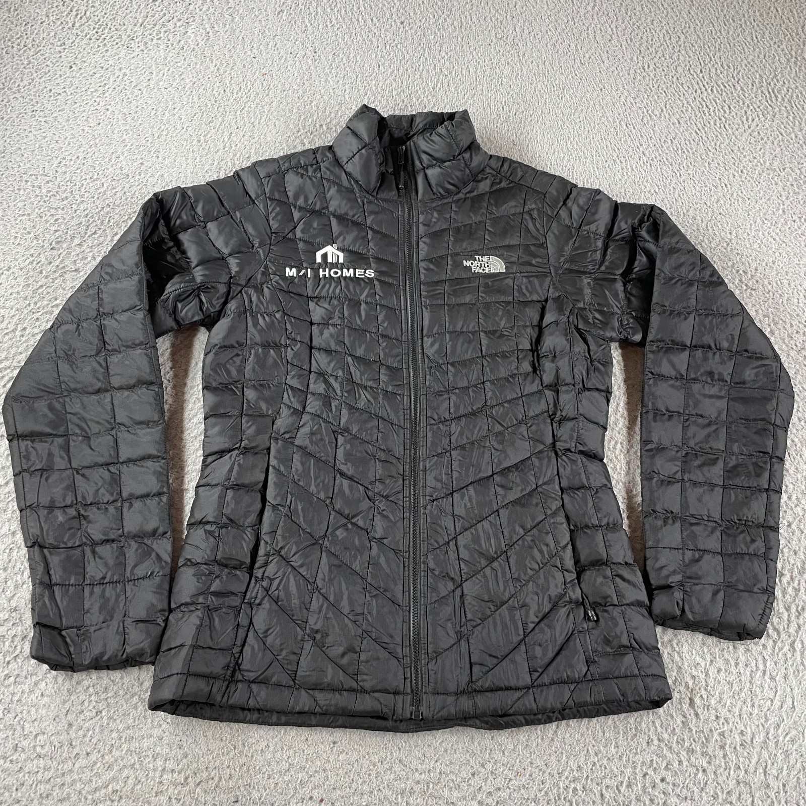 The North Face Jacket Womens Small Black ThermoBall Eco Quilted Puffer Full Zip
