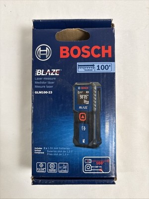 Bosch Blaze 100ft Backlit Laser Measure - Blue (GLM100-23)