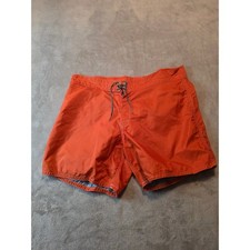 Birdwell Beach Britches Board Shorts Mens 39 Orange Surf Swim Trunks Made in USA