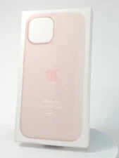 Genuine Apple Silicone Case w/Magsafe For iPhone 15 - Light Pink - Open-Box