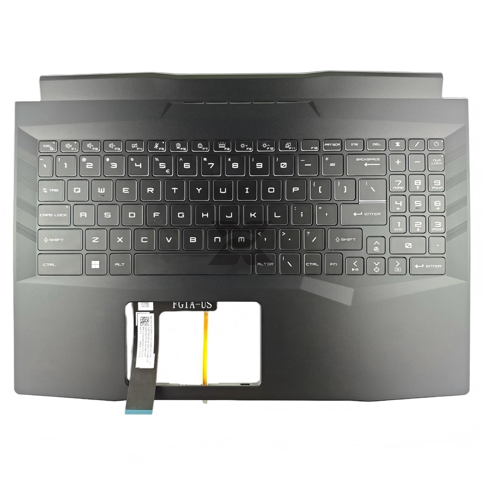 New US Palmrest Backlit Keyboard for MSI Pulse GL66 MS-1581 11UGK 307581C221