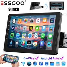 9" Single 1DIN Car Stereo Radio Touch Screen MP5 Player CarPlay USB TF AUX BT FM