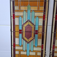 Je Vend Une Paire De Vitraux  Ancien Format :196,5x55,5cm Chacun,  Parfait État 