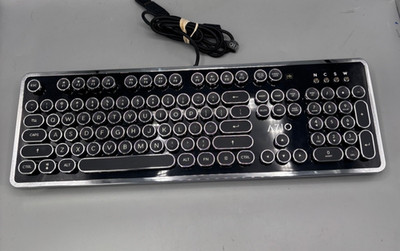 AZIO MK Retro Mechanical Keyboard Wired Black QWERTY English Model MK-RETRO-01