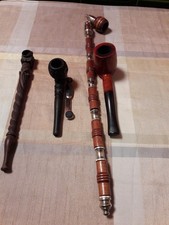 4x Fajka Verdiden duża drewniana ręcznie rzeźbiona fajka tytoniowa rzadka doskonała