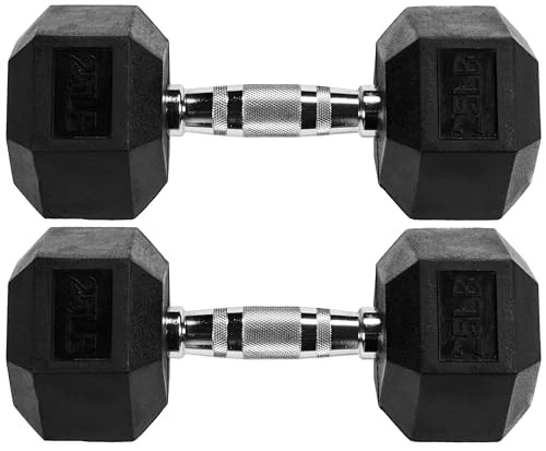FITVIDS SPORZON! HEX 25LB/11KG DUMBBELLS RUBBER COATED 2-PIECE - BLACK
Opens in a new window or tab