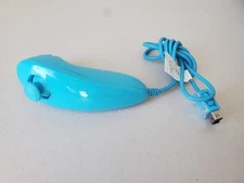 OEM Nintendo Wii Nunchuck Controller Genuine Official RVL-004 - Blue *TESTED*