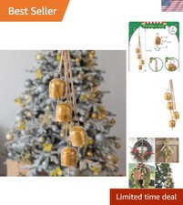 Decorative Gold Vintage Hanging Bells - Ideal for Christmas Wreaths  Events