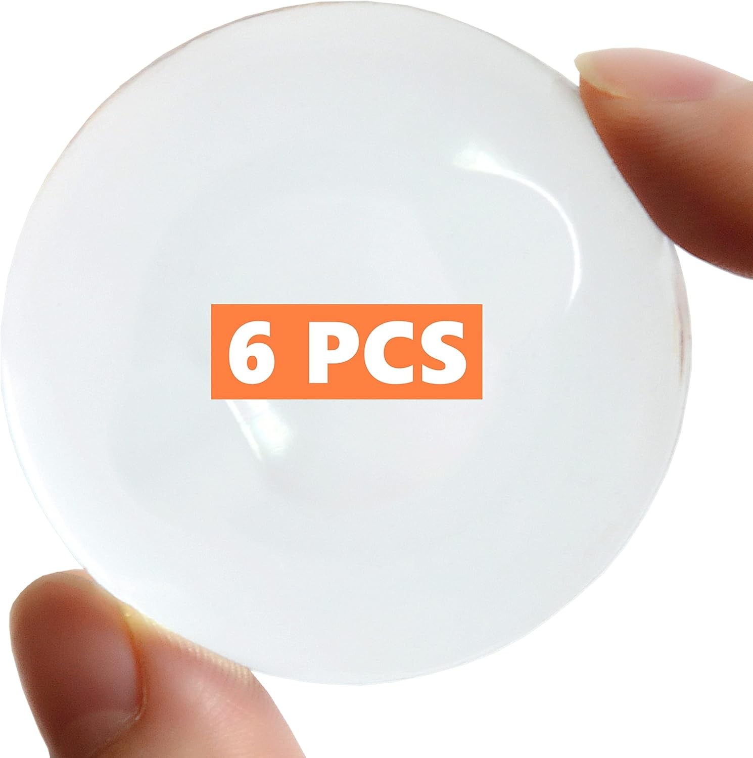 SUCCESS Door Stopper(6pcs, 5cm), Clear Rubber Door Stops Wall Protector, Self A