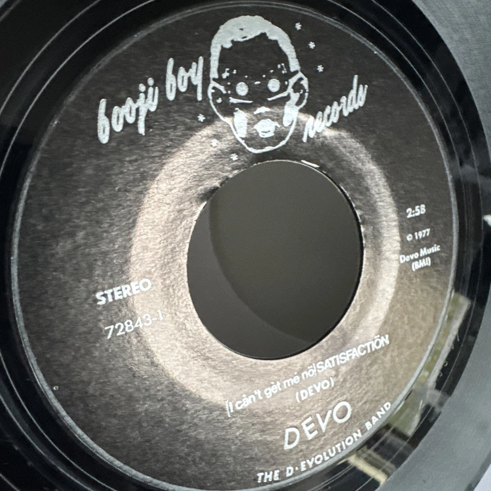 DEVO I CAN’T GET NO SATISFACTION 7” VINYL BOOJI-BOY US 1977 FIRST PRESS MISPRINT - Image 4 of 4
