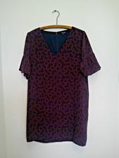 `Madewell 100% Silk Bell Sleeve Dress 12 Painted Clover