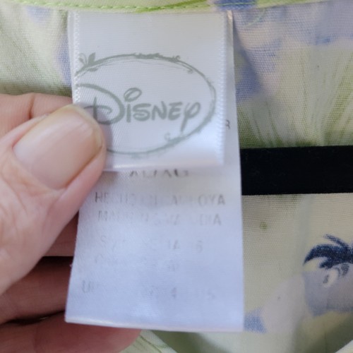 Disney Winnie the Pooh Eeyore Scrub Top XL Verde Stampa Floreale Scollo a V Corto... - Foto 4 di 9