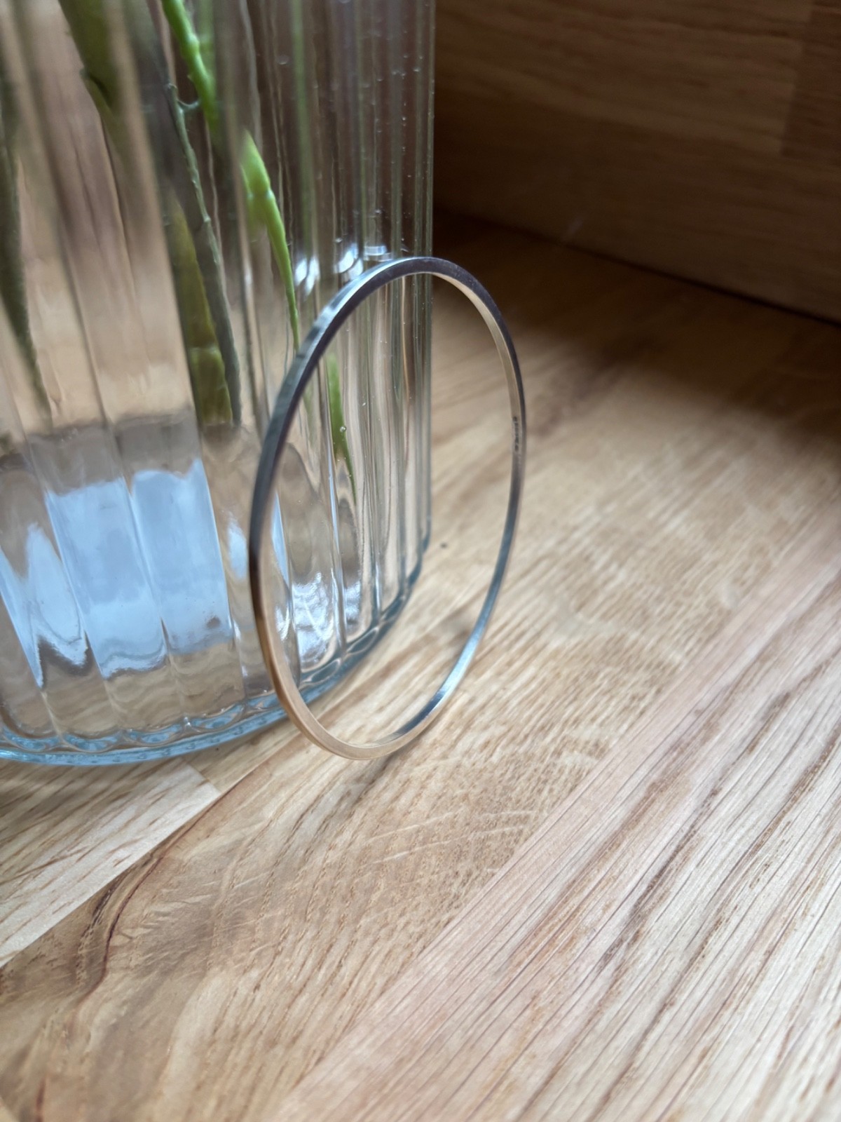 Solid Silver Square Edge Bangle Fully Hallmarked … - image 2