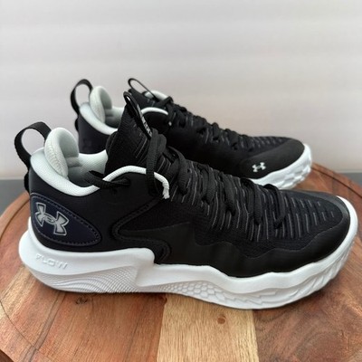 Under Armour Flow Ace Volleyball Shoes Black White Wmns 8 3027084-001 Sneakers