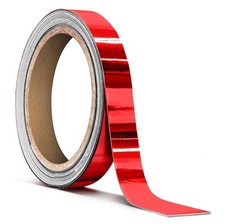 Red Mirror Chrome Air-Release Adhesive Vinyl Pinstripe Tape Roll      20ft