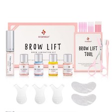Brow Lamination Kit, Professional Semi-Permanent Eyebrow lift Kit, Fuller T...