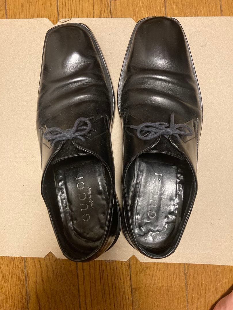Gucci Square Toe Business Shoes Black Leather Size 8 US About8.5 For Men thumbnail 22