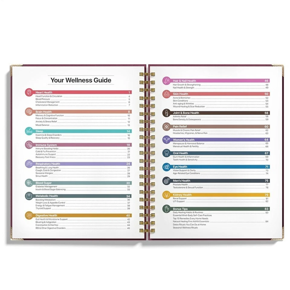 The Natural Healing Handbook, Spiral-Bound Guide For Herbal Remedies And Natural - image 3 of 4