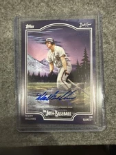 2025 Topps Bob Ross Joy of Baseball Matt Williams Auto 50/50 Giants Book End 🔥 
