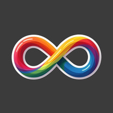 Gay pride sticker vinyl decal equality awareness support rainbow infinity sign