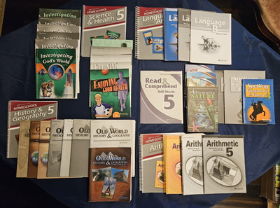 Abeka 5th Grade 5 Student and Teacher Keys Curriculum Lot  - Like New (See Desc)