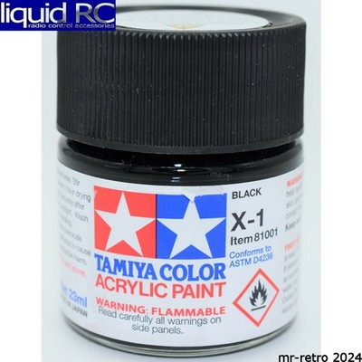 Tamiya USA TAM81001 Acrylic X1 Gloss Black