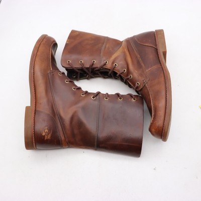 UGG Larus Grizzly Dark Brown Leather Men display picture 1