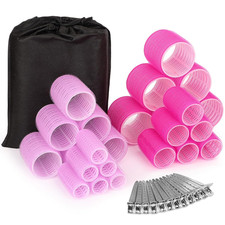 Rollers Hair Curlers Set - 36 Pieces with 4 Sizes 6 Jumbo, 6 Large, 6 Medium 