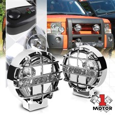 Clear Lens 6 Round Fog Light Wchrome 4x4 Offroad Protective Stone Guardswitch Clear Lens 6 Round Fog Light Wchrome 4x4 Offroad Protective Stone Guardswitch