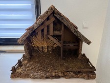 Große Weihnachtskrippe aus Holz Krippe Krippenstall Weihnachten