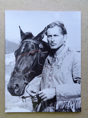 Lex Barker Pressefoto als Old Shatterhand Karl May Film Winnetou 2. Teil 1964