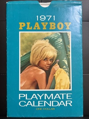 Playboy Calendar 1971 Vintage Complete with Dust Jacket 13''