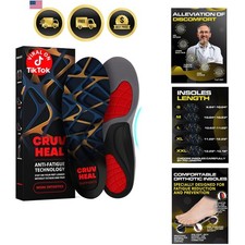 Work Orthotic Insoles - Anti Fatigue Medium Arch Support Shoe Insert Men Wome...