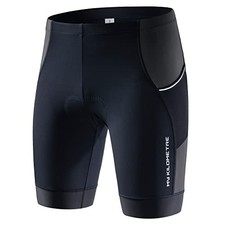 NWT Men's MY KILOMETRE Triathlon Padded Cycling Bike Shorts Black/Gray Size L