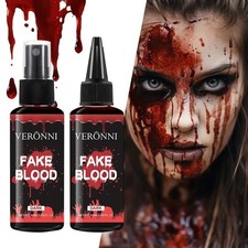 Halloween Realistic Fake Blood, SFX Makeup Blood Gel for Dripping Wound Scars